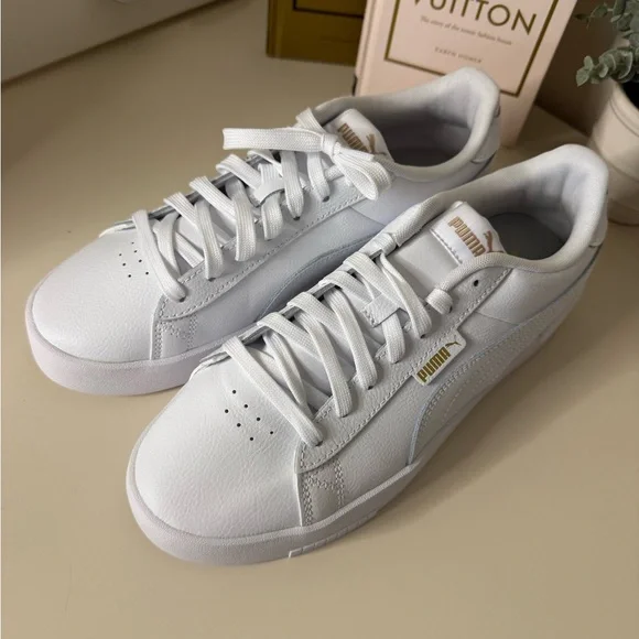 Puma Court Sneakers - White and Gold - Women’s Size 11 - New in Box - Picture 4 of 4